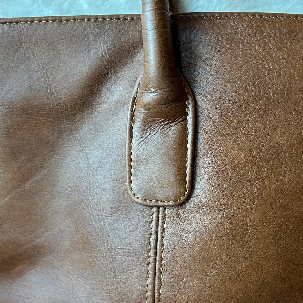 Ameri Leather Brown Leather Tote Bag - image 3